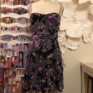 ⭐️3 for $12 Free People Black/Purple Floral Dress